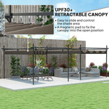 10' x 10' Outdoor Gazebo, Free Standing Metal Pergola Kit