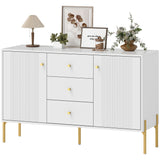 Buffet Cabinet, Modern Sideboard with 3 Soft-Close Drawers and 2 Adjustable Shelves for Living Room