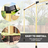 Pergola Kit, 15° Slanted Pergola Bracket Kit with 3-Way Brackets, Wall Mounts for 3.6