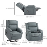 Chaise lève-personne pour aînés, fauteuil inclinable électrique rembourré en similicuir PU avec télécommande
