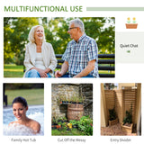 Outdoor Privacy Screen Wood Privacy Panel with 4 Planter Boxes, Raised Bed with 3 Panels