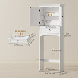 Over The Toilet Storage, Modern Bathroom Cabinet Over Toilet with Drawer, Cabinet and Adjustable Shelf
