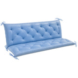 Porch Swing Cushion Garden Bench Cushion with Backrest, Non-Slip 3-Seater Soft Pad, 59.1