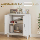 Sideboard Buffet, Kitchen Storage Cabinet with Barn Door and Adjustable Shelves
