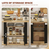 Kitchen Island Dining Table with Storage Cabinet, Large Tabletop for 4 People, 4-Door Cupboard & Shelves