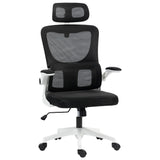 High Back Office Chair, Mesh Computer Desk Chair with Rotatable Headrest, Lumbar Back Support, Adjustable Height
