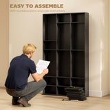 Media Storage Cabinet, 9-Tier DVD Shelf with 21 Adjustable Shelves, Holds 835 CDs, 500 DVDs or 640 Blu-rays
