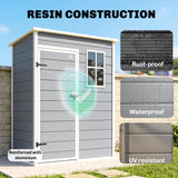5 x 3FT Garden Shed with Floor, Outdoor Storage Shed with Lockable Door