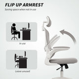 Ergonomic Mesh Office Chair, High Back Desk Chair with Rotatable Headrest, Lumbar Support