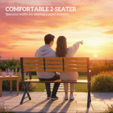 Outdoor Garden Bench, 2-Person Garden Seating