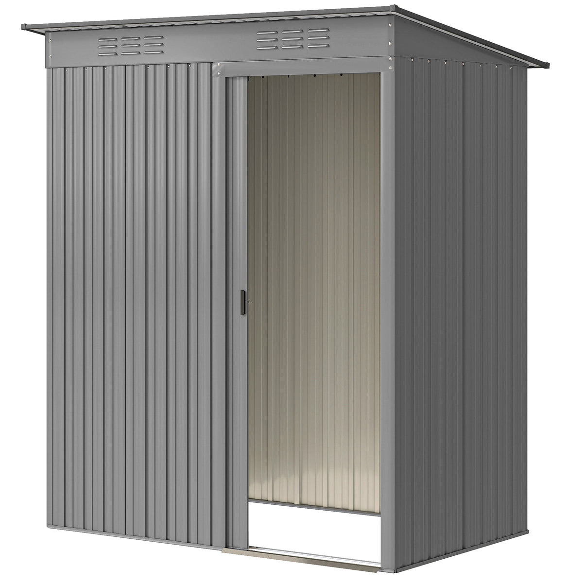 5.2' x 3.5' Outdoor Storage Shed, Easy to Assemble Metal Garden Shed