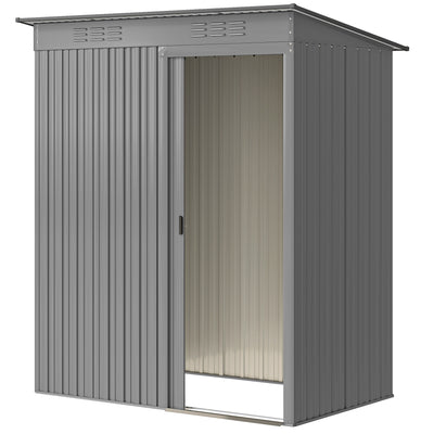 5.2' x 3.5' Outdoor Storage Shed, Easy to Assemble Metal Garden Shed