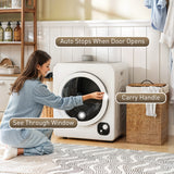 Sécheuse à linge compacte, Sécheuse de vêtements portatif 1300W avec 4 modes de séchage, cuve en acier inoxydable