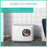 Litière pour chat avec tunnel anti-sable, ouverture supérieure