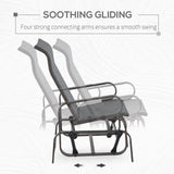 Patio Glider with Breathable Mesh Fabric, Outdoor Glider Chair