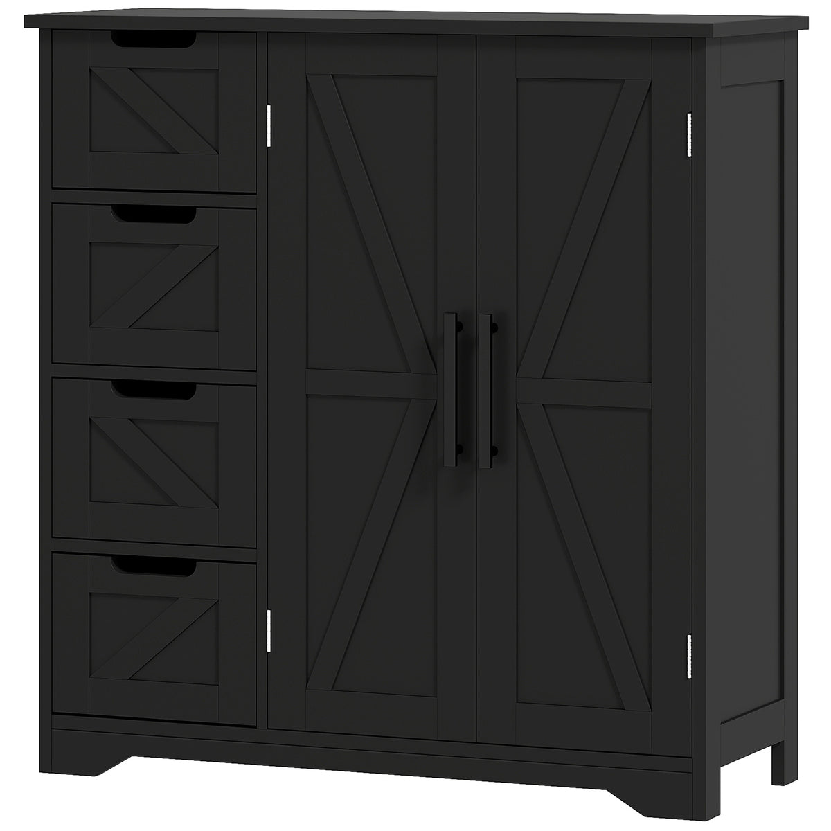 Bathroom Floor Cabinet, Farmhouse Bathroom Storage Cabinet with Adjustable Shelf