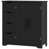 Bathroom Floor Cabinet, Farmhouse Bathroom Storage Cabinet with Adjustable Shelf