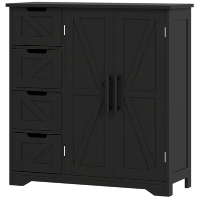 Bathroom Floor Cabinet, Farmhouse Bathroom Storage Cabinet with Adjustable Shelf