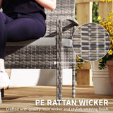 Ensemble de mobilier de patio 4 pièces avec causeuse, deux fauteuils et table à café