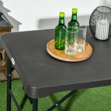 Table de pique-nique pliante avec 2 bancs, ensemble de pique-nique extérieur portable 3 pièces pour 4, cadre en acier pour jardin