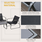 4 Piece Patio Furniture Set, Outdoor Conversation Set with Loveseat Sofa