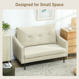 2 Seater Sofa, Small Modern Couch with High-Resilience Foam
