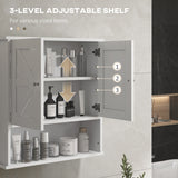 Farmhouse Bathroom Medicine Cabinet, and Adjustable Shelf for Laundry Room