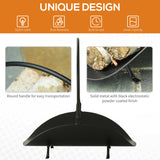 Casier à bûches de 16 po Courbé Support à bûches de cheminée Panier de rangement de bois avec poignée flexible
