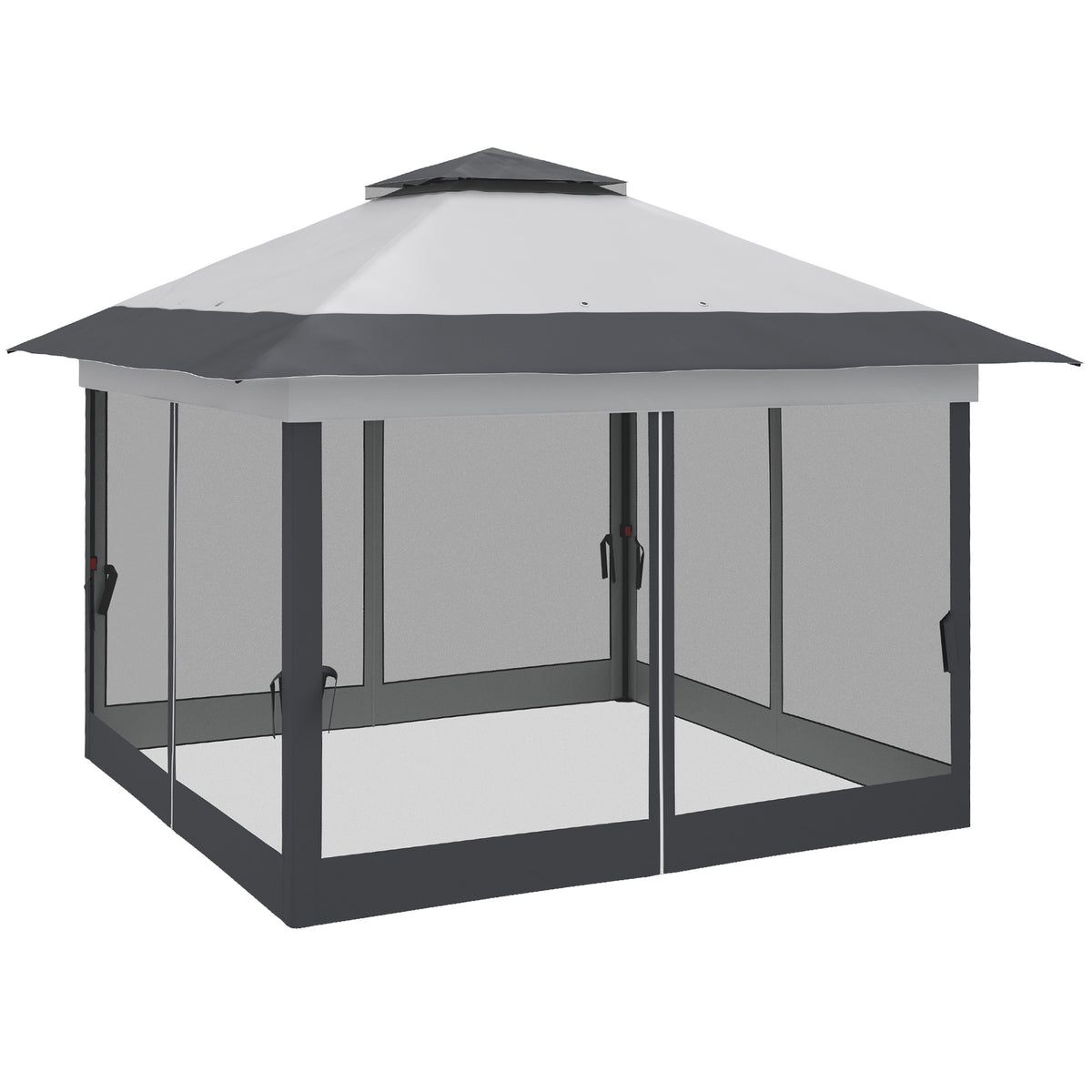 12' x 12' Foldable Pop-up Party Tent Instant Canopy Sun Shade Gazebo Shelter with Steel Frame
