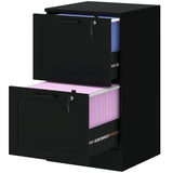 4 Drawer Filing Cabinet with Lock, Office Storage Cabinet with Adjustable Hanging Bars for A4 Letter Size Files