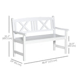 2-Seater Wooden Garden Bench