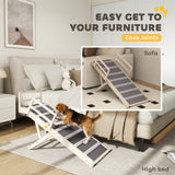 Dog Ramp, Folding Pet Ramp, 4 Adjustable Height from 15