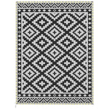 Outdoor Rug Carpet Reversible Plastic Straw Rug with LED Lights 12' x 9'