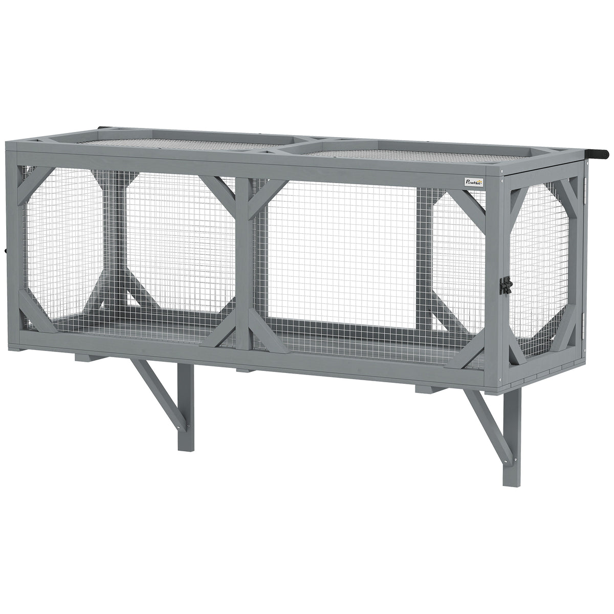 Cat Tunnel, Wooden Catio Outdoor Cat Enclosure with 2 Doors and Extendable Design