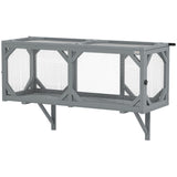 Cat Tunnel, Wooden Catio Outdoor Cat Enclosure with 2 Doors and Extendable Design