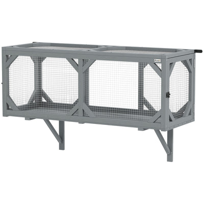 Cat Tunnel, Wooden Catio Outdoor Cat Enclosure with 2 Doors and Extendable Design