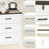 Dresser for Bedroom with 3 Drawers Storage Chest of Drawers for Living Room