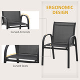 4-Piece Patio Furniture Set Garden Conversation Set with Loveseat
