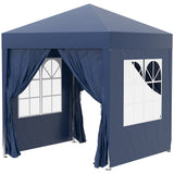 6.6'x6.6' Pop Up Canopy Tent with Sidewalls