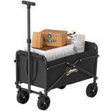 Petit chariot de jardin pliable pliant, chariot lourd pour pelouse avec roues universelles et poignée ajustable