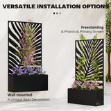 Jardinière en métal avec treillis pour plantes grimpantes