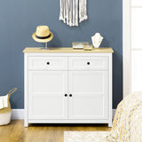 Sideboard, Modern Kitchen Storage Cabinet with Drawers and Adjustable Shelf