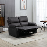 2 Seater Reclining Chair, Loveseat Recliner Sofa with Footrest and Split Backrest