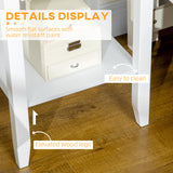 Side Table Set of 2, End Tables with Drawer and Bottom Shelf, 2-tier Nightstand for Bedroom