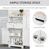 Freestanding Bathroom Cabinet with Adjustable Shelf and Drawers, Small Cabinet for Bathroom