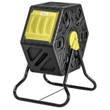 Composteur rotatif bac à compost 24 aérations jambes acier 17 gallons