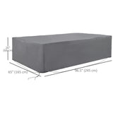Housses de mobilier patio résistant au vent anti-UV tissu Oxford 300D grand couvre-sofa sectional extérieur 97