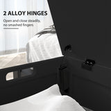 Storage Trunk with 2 Safety Hinges, Modern Entryway Bench with Side Handles