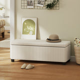 44 Inches Ottoman with Storage, Corduroy End of Bed Bench for Living Room