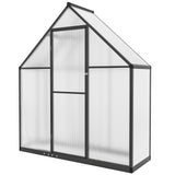 Polycarbonate Greenhouse Walk-in Greenhouse with Swing Door and Adjustable Window, 5.5 x 2ft